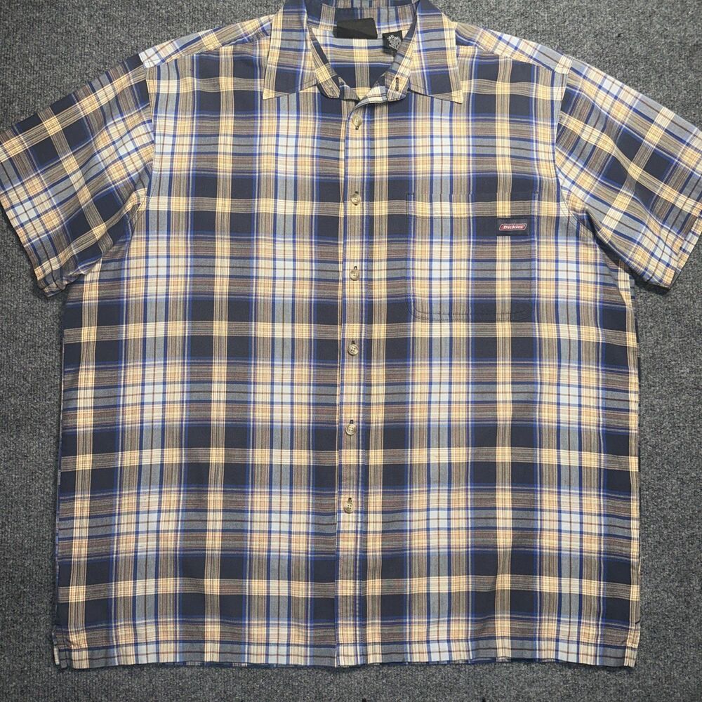 VINTAGE Dickies Shirt Mens XL 46-48 Extra Large Loose Blue Skater Top Y2K